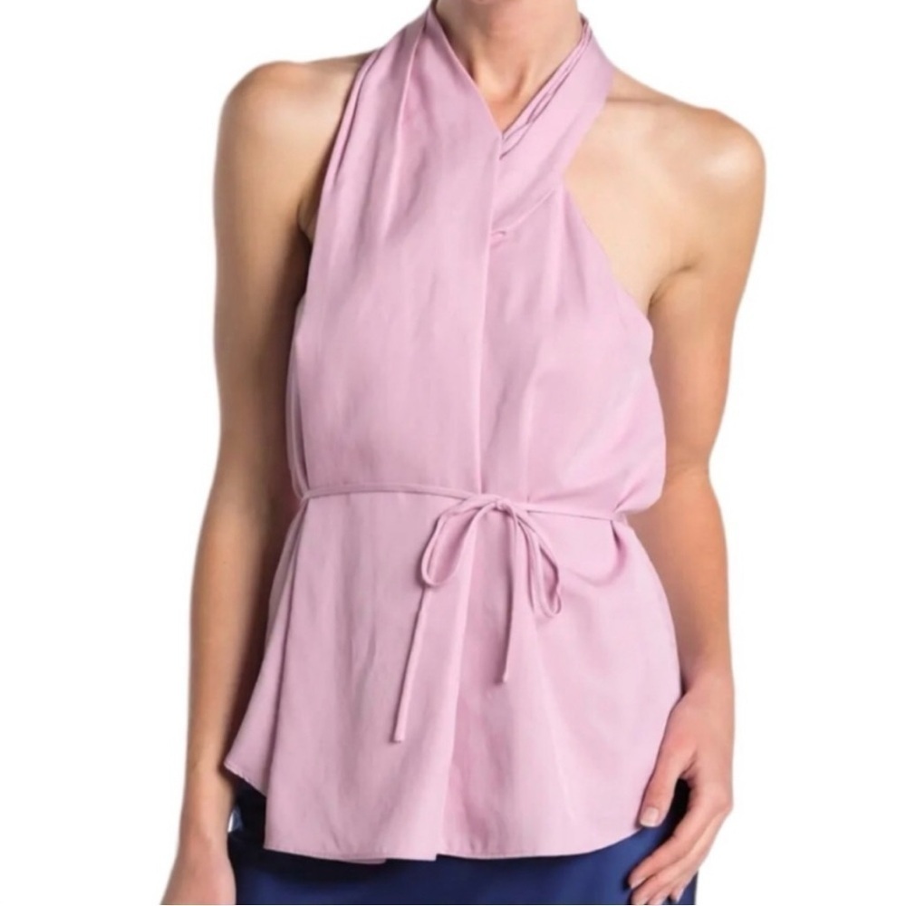 Club Monaco Pink Cross Over Top Halter Top Sz 00